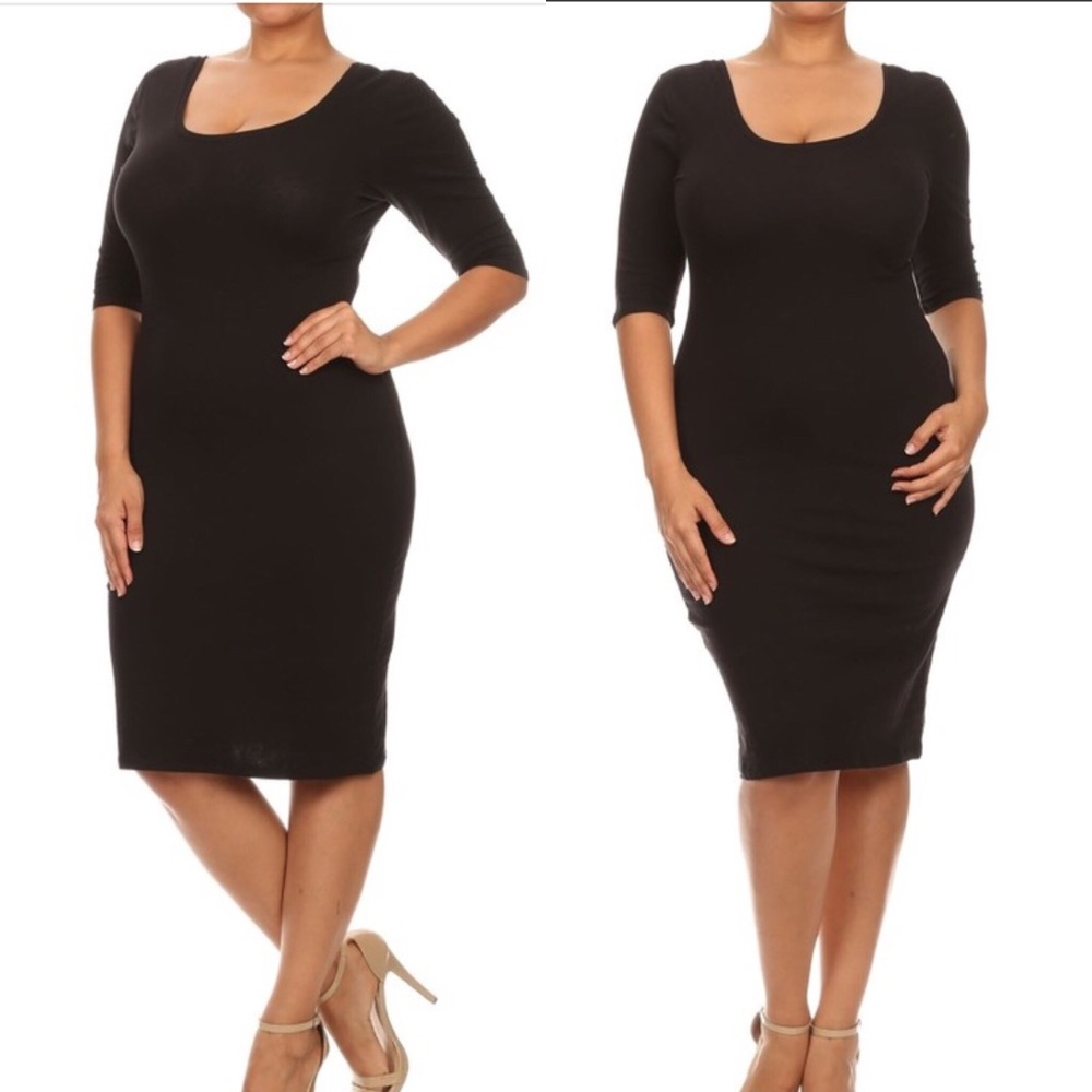 Plus midi dress